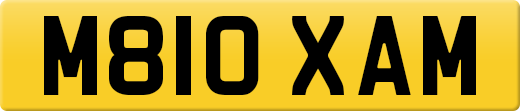 M810 XAM private number plate